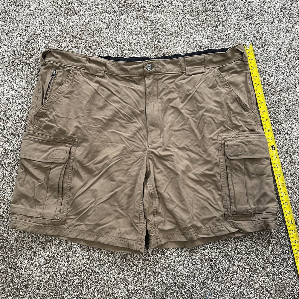 Duluth Trading Dry On The Fly Cargo Shorts Mens 3XL 9" Bark Brown Hiking Nylon
